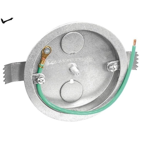 Southwire Ceiling Pan Box, 4 in W, 1/2 in D, 2-Knockout, Steel, Silver, Galvanized 56111-OW-UPC