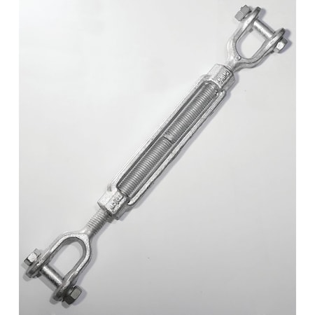 Baron BARON 19-3/8X6 Turnbuckle, 1200 lb Weight Capacity, Jaw Fitting A, Jaw Fitting B, Galvanized Steel 19-3/8X6