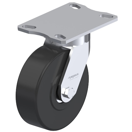 Pegasus Top Plate Swivel Caster 4-1/2x6-1/4 in P25S-NMB050K-16