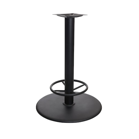 Bfm Seating Stamped Steel - 30in Round Base - Bar Height with Foot-Ring - 4in Column - 10 5/8in Welded Top Plate STB-304RTFR