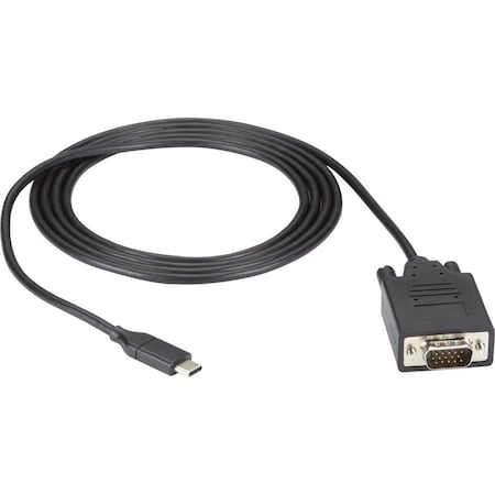 Black Box BLACK BOX USB-C Adapter Cable, USB-C To Vga Adapter, 1920x1200 / 1080p, Dp 1.2 Alt Mode VA-USBC31-VGA-006
