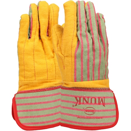Boss Regular Grade Chore Glove w/Double Layer Palm, Cotton Back and Nap-Out Finish, Rubberized Safety Cuff 1BC5510