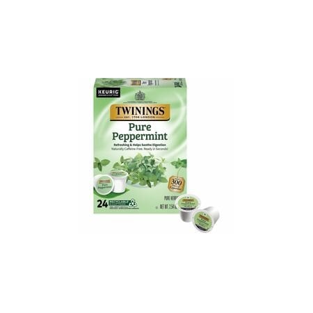 Twinings Of London Pure Peppermint Herbal Tea K-Cup, Herbal Tea, 0.1 oz, 24PK 8760