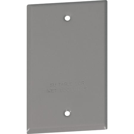 Southwire Single Gang Gray Weatherproof Blank Cover WC1B-UPC