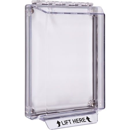 Safety Technology International Universal Stopper Cover, Polycarbonate, Flush Mount, 5 1/2 in W x 8 1/8 in H x 2 in D, Clear STI-14000NC