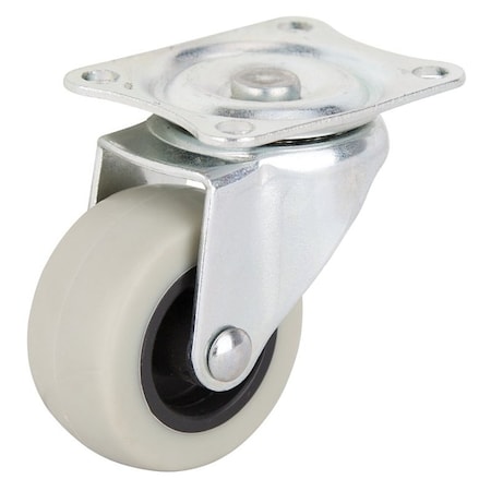 Prosource Swivel Caster, 2 in Dia Wheel, 23 mm W Wheel, Thermoplastic Rubber Wheel, Gray, 105 lb JC-N03-G