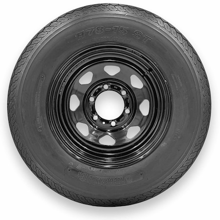 Rubbermaster - Steel Master ST175/80R13 8 Ply 5 On 4.5 Bolt, Black Wheel Assemblies 599360BLK