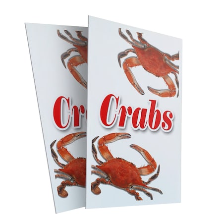 Signmission Crabs, Plastic Signs Only 24 Inch x 36 Inch, Corrugated Plastic, 2PK CSB-2436-2PACK-Crabs