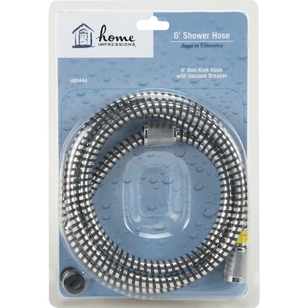 Home Impressions Chrome 6 Ft. Shower Hose 480444