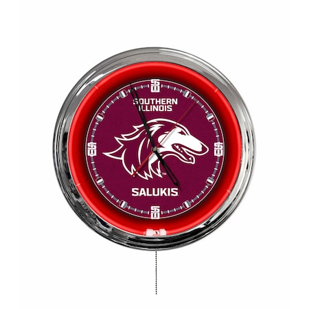 Holland Bar Stool Southern Illinois University 16 LED Wall Clock ClkL16