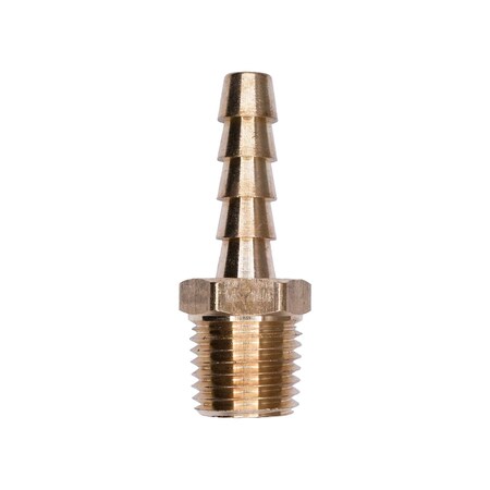 Auveco Brass Hose Barb 1/4in To Male Pipe 1/4in Adapter, 10PK 426