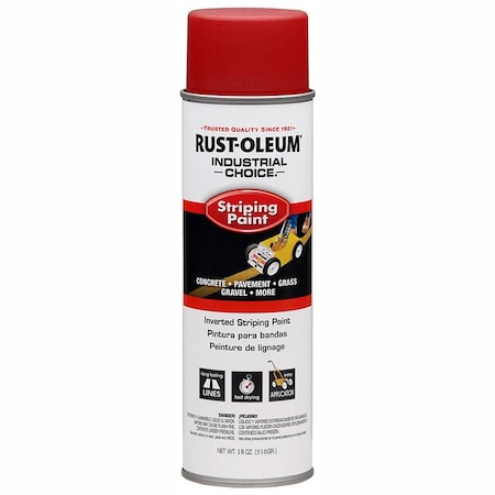 Industrial Choice 18 Oz Rust-Oleum Brands Red Striping Spray Paint 1665838