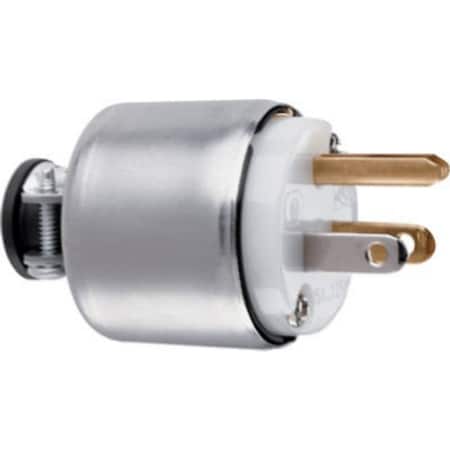 Legrand Straight Blade Plug, 5-15P, 15 A, 125V AC, 2 Pole, Grounded PS515PACC20