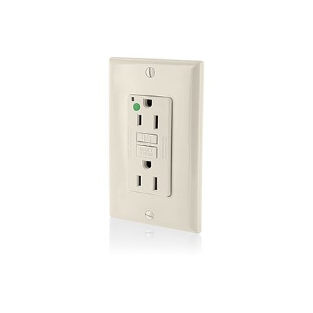 Leviton Self-Test GFCI Receptacle, Hospital Grade, 15 Amp, 125 Volt, 5-15R NEMA GFNT1-HGT