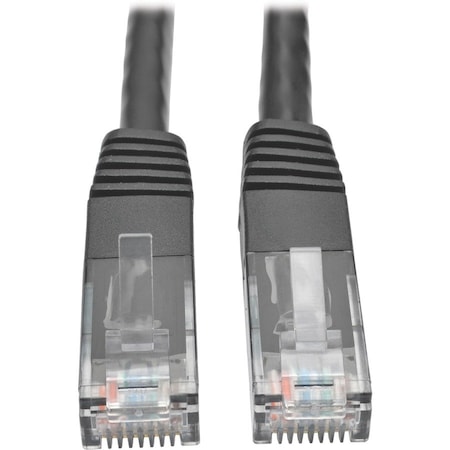 Eaton Tripp Lite Series Cat6 Gigabit Molded UTP Ethernet Cable RJ45 M/M, PoE, Black, 14 ft. 4.27 m N200-014-BK