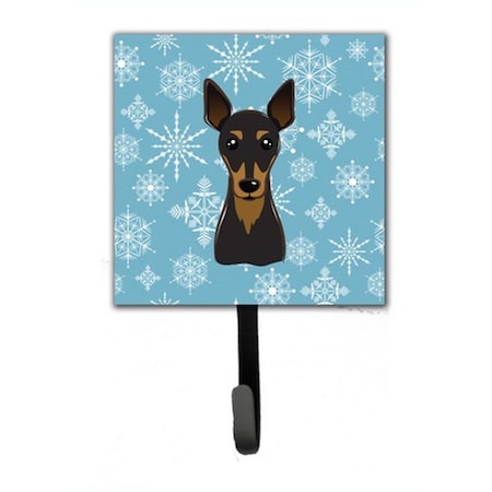 Carolines Treasures Snowflake Min Pin Leash and Key Holder BB1674SH4