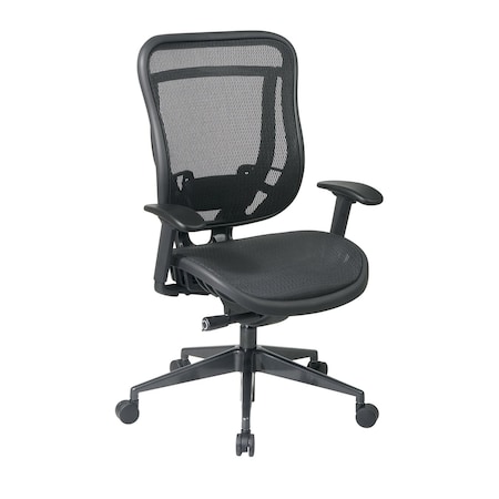 Space Seating 818 Series Big & Tall Executive High Back Chair with Breathable Mesh, Industrial Steel 818-11G9C18P