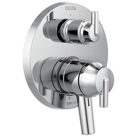 Delta Trinsic Contemporary Two Handle Monitor 17 Series Valve Trim with 3-Setting Integrated Diverter T27859