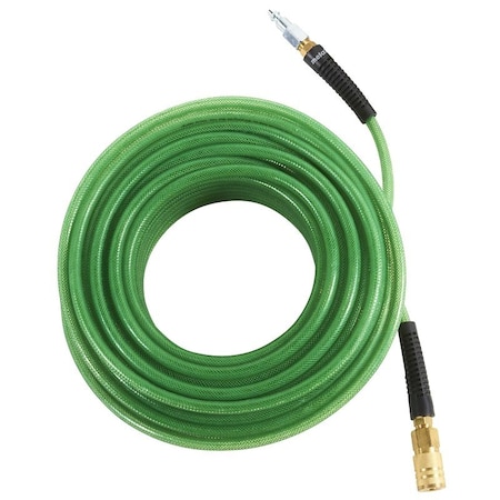 Metabo Hpt Air Hose with Industrial Fittings, 1/4 in OD, 100 ft L, Crimped x Compression, 300 psi Pressure 115156M