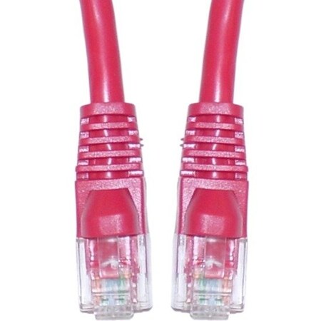 Cable Wholesale Cat6 Red Copper Ethernet Patch Cable, Snagless/Molded Boot, POE Compliant, 4 foot 10X8-07104