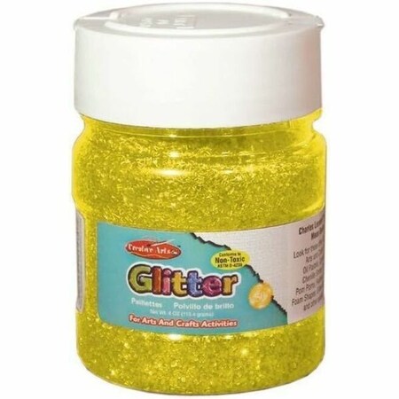 Charles Leonard Creative Artsâ„¢ Glitter, 4 oz. Jar, Gold, PK6 41470