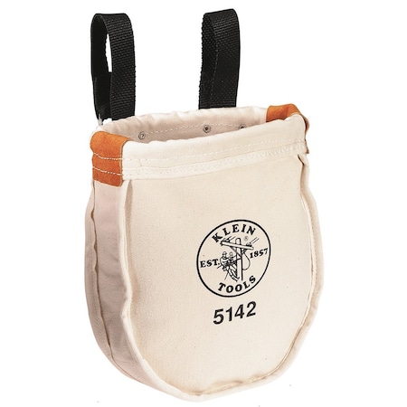 Klein Tools Tool Pouch, White, Canvas, 1 Pockets 5142