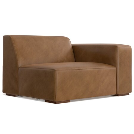 Homeroots 44" Brown Leather Modular Sofa 641027