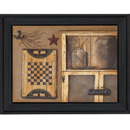 Homeroots Country Treasures Black Framed Print Wall Art 404687
