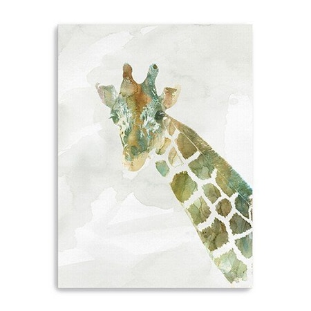 Homeroots 32" x 24" Abstract Marble Watercolor Giraffe Canvas Wall Art 398863