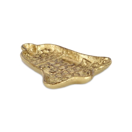 Homeroots 5in Gold Cast Iron Christmas Bell Trinket Tray 634784