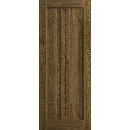 Sartodoors Slab Door Panel 28 x 96 inches, Ego 5006 Marble Oak, Wood Veneer Doors, Pocket Closet Sliding Bar EGO5006S-DMR-2896