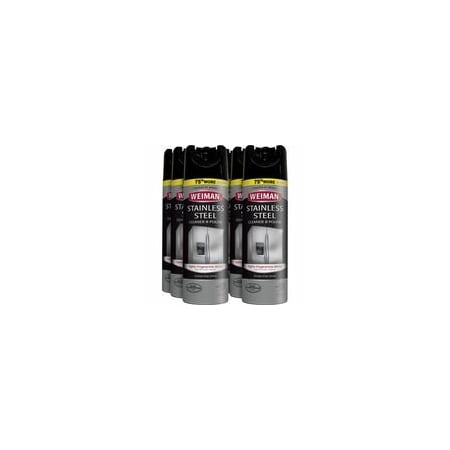 Weiman Stainless Steel Cleaner/Polish - 17 oz (1.06 lb) - Streak-free, Fingerprint Resistant, Dust, 6PK 49A