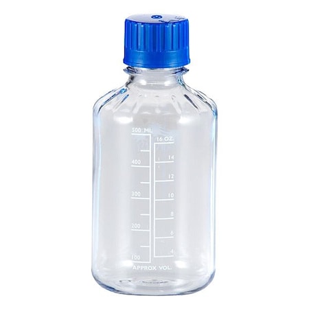 Zoro Select Media Bottle, PC, 180.2mm H, PK72 RPC0500