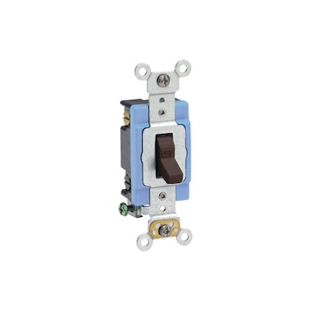 Leviton Wall Switch, 1/2 hp, Toggle, 15 A, Brown 1202-2