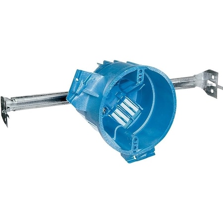 Carlon Ceiling Box, 4 in W, 4 in D, 3 in H, 1 -Gang, Polycarbonate, Blue BH525H