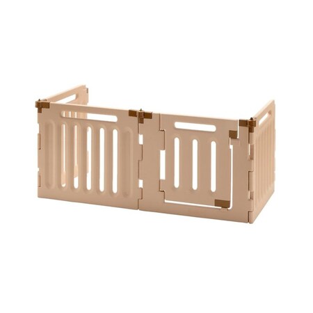 Richell Usa Convertible Indoor-Outdoor Pet Playpen H4 - Soft Tan-Mocha 94191