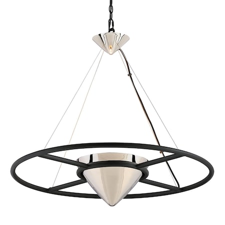 Troy Lighting Zero Gravity 1 Light Pendant 32 In. Carbide Blk & Pol Nickel FL4817