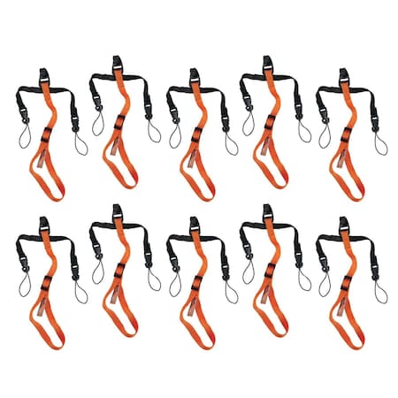 Ergodyne BarcodeScannerLanyard, Blk;Org, PK10 3140