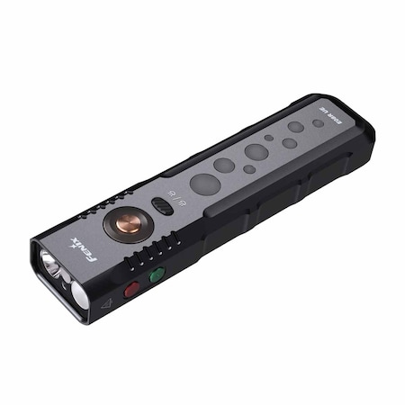 Fenix Lighting Fenix E08R UE Rechargable Flat Flashlight, LED, Red/Multi LED, Grn Laser, Lith. Ion, 1600lm, Black E08R UE Black
