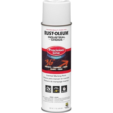 Rust-Oleum Precision Line Marking Paint, 20 oz, White, Water -Based RST203039