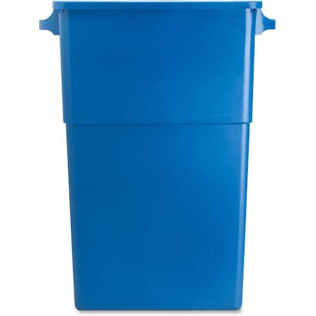 Genuine Joe 23 gal Rectangular 23 Gallon Recycling Container, Blue/White GJO57258CT