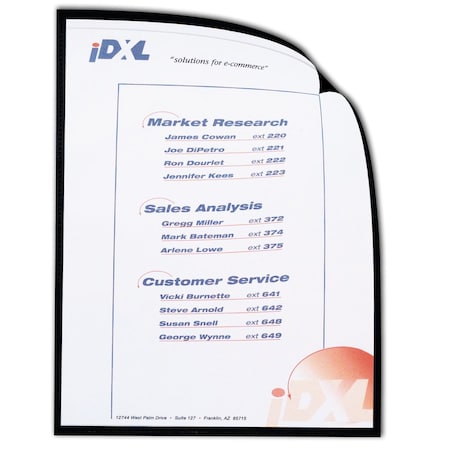 C-Line Products 8-1/2" x 11" Cubicle Keepers Display Pockets for Metal Surfaces, 2/PK, 12PK/BX, 5BX/CT 37911-BX