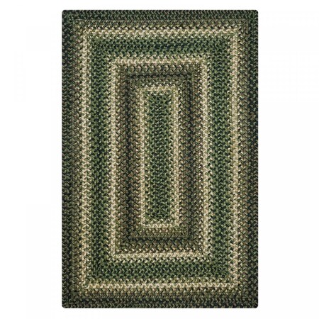 Homespice Decor 10 x 10 in. Rectangular Pinecone Jute Braided Rugs, Green 565778