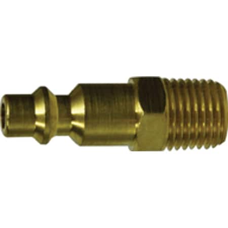Midland Industries Industrial Interchange Male Plug, 1/4-in Body, 1/4-in Male NPT, Brass 28546B