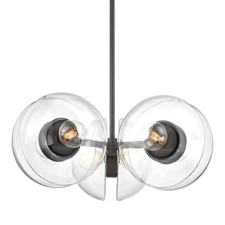 Hudson Valley Lighting Kert 6 Light Chandelier 38.75 In. Black Brass 9439-BBR