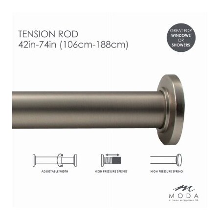Moda At Home Enterprises Ltd 42-74 Satin SHWR Rod 305931-SAT