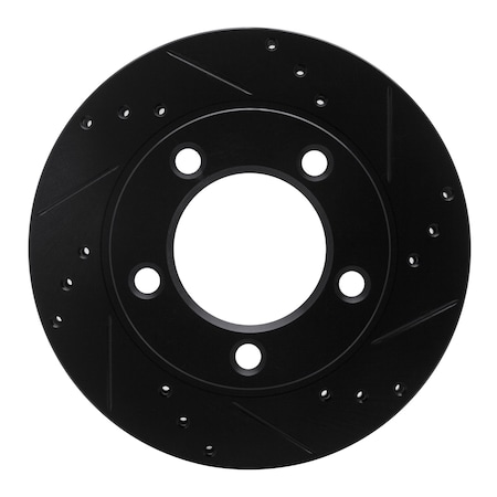 Dynamic Friction Co DFC Brake Rotor - Drilled and Slotted - Black 633-54109R