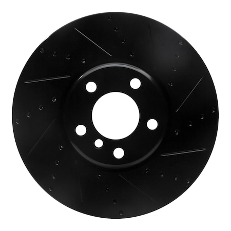 Dynamic Friction Co DFC Brake Rotor - Drilled and Slotted - Black 633-31099D