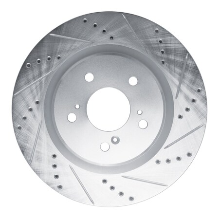 Dynamic Friction Co DFC Brake Rotor - Drilled and Slotted - Silver 631-58035R