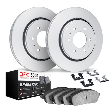 Dynamic Friction Co DFC Geospec Rotors with 5000 Advanced Brake Pads includes Hardware 4512-54252